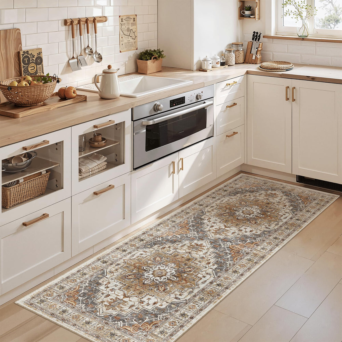 Madane low-pile hallway rug texture suitable for busy corridors.