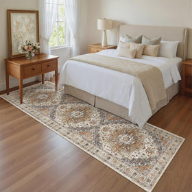 Madane living-room runner turmeric-grey blending warmth with easy care.