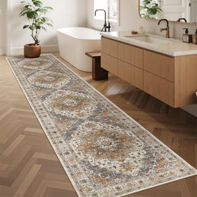 Madane Runner Rug close-up shows soft fibers and robust locking technology.