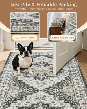 Madane Runner Rug 2x8 in living room decor, adds warmth and cohesion.