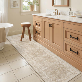 Non-slip backing keeps Madane rug in place during daily hallway traffic.