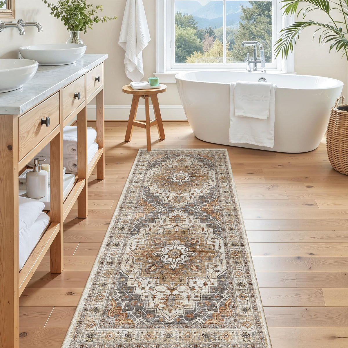 Madane hallway rug with low pile blends style and practicality underfoot