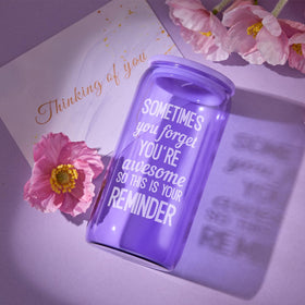 MADDIFY 16oz Glass Tumbler You Are Awesome for daily hydration and cheer