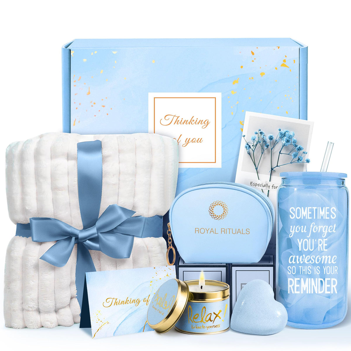 MADDIFY Ocean Spa Basket Blanket: cozy warmth for relaxing evenings.