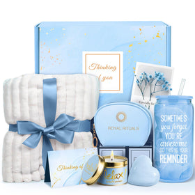 MADDIFY Ocean Spa Basket Blanket: cozy warmth for relaxing evenings.