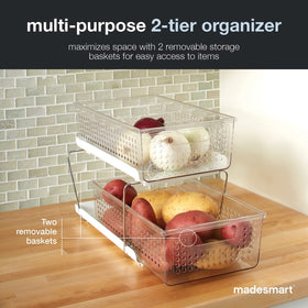 Madesmart adjustable dividers create tailored compartments for small items.