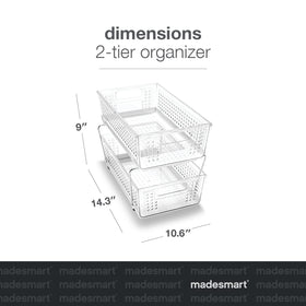 Madesmart BPA-free durable plastic supports long-lasting organization in any room.