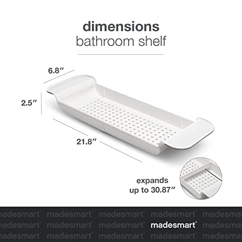 Madesmart Drainage holes on the shelf promote quick drying after bath.