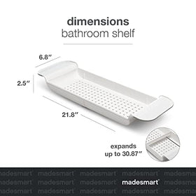 Madesmart Drainage holes on the shelf promote quick drying after bath.