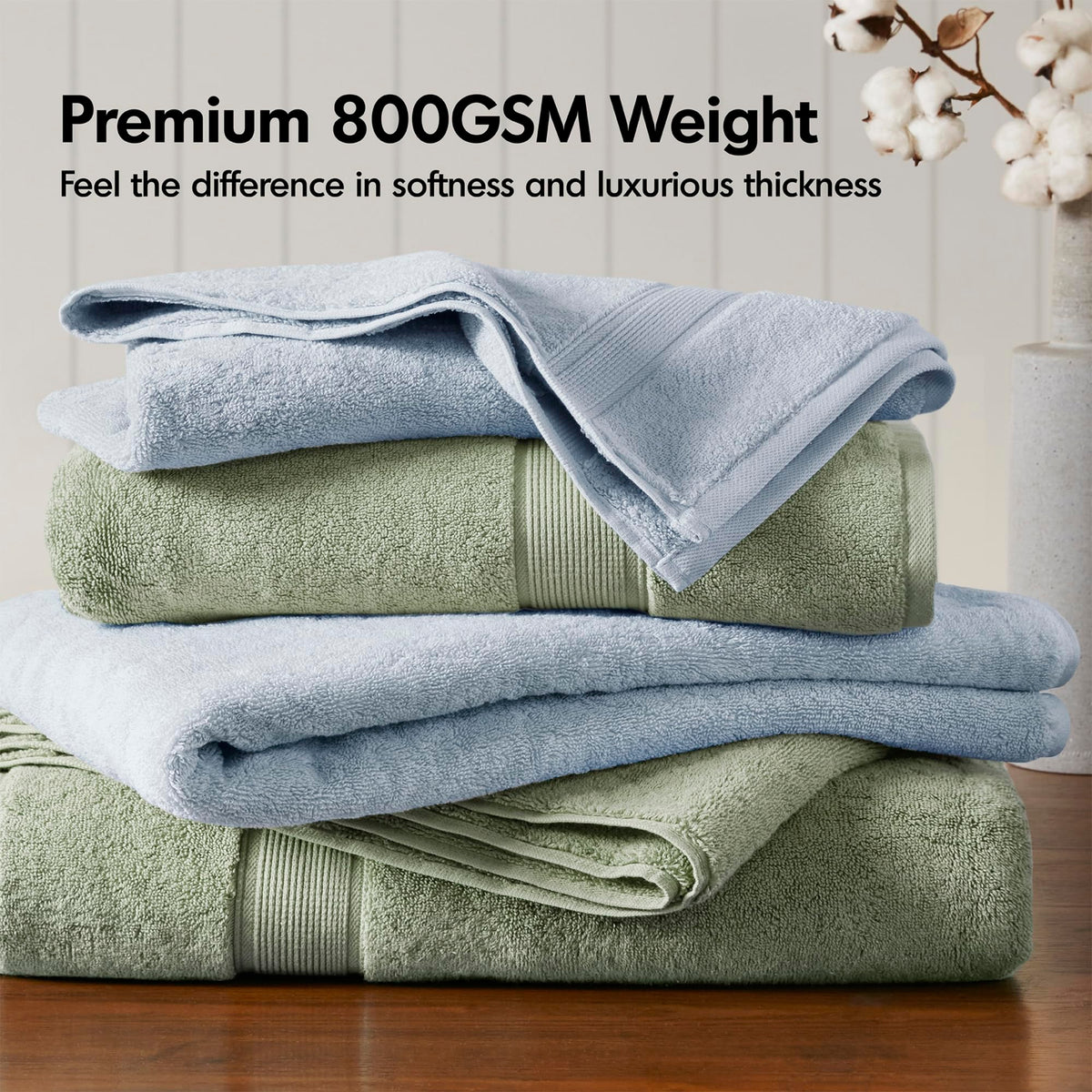 Madison Park 800GSM hand towel 16x28 inches, quick-drying for bathroom routines.