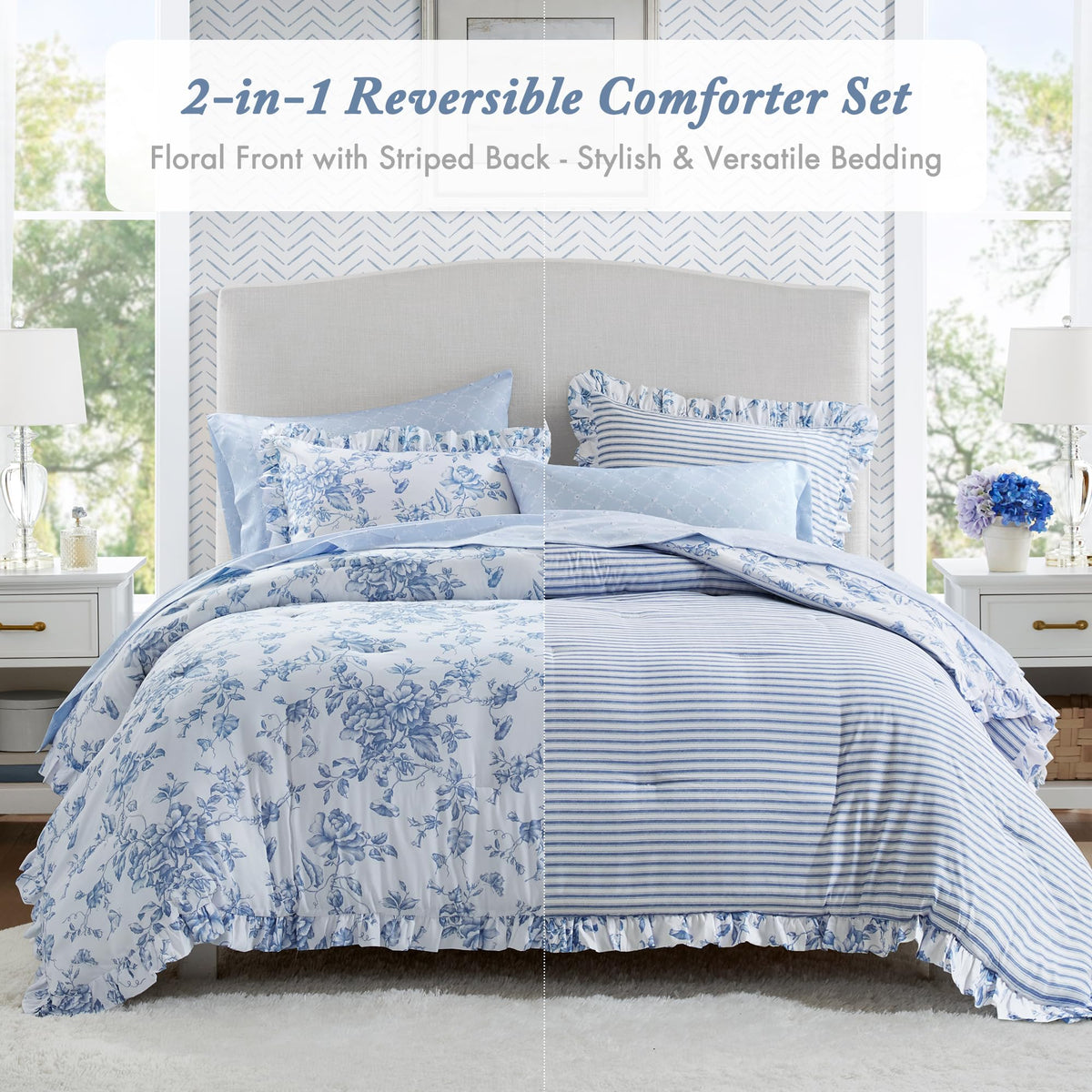 Madison Park Adele pillow shams visible, coordinated finishing touch