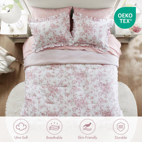 Madison Park Adele fitted sheet on queen bed emphasizes secure fit with deep pockets