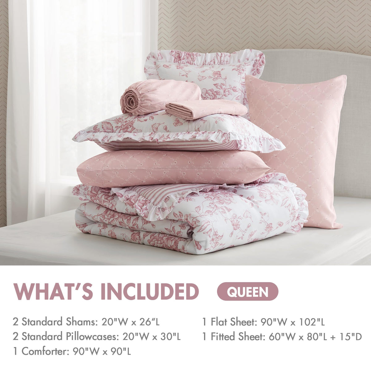 Madison Park Adele flat sheet close-up shows generous width for easy tucking