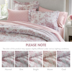 Madison Park Adele pillow sham complements floral bedding with a soft finish