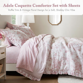 Madison Park Adele reversible stripe view shows two stylish options