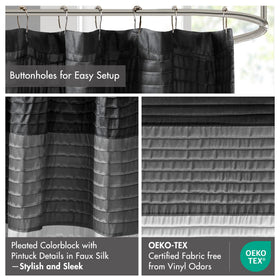 Madison Park Amherst faux silk drape close-up shows luxurious sheen.