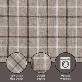 Madison Park Anaheim plaid curtain with back tab for tailored look