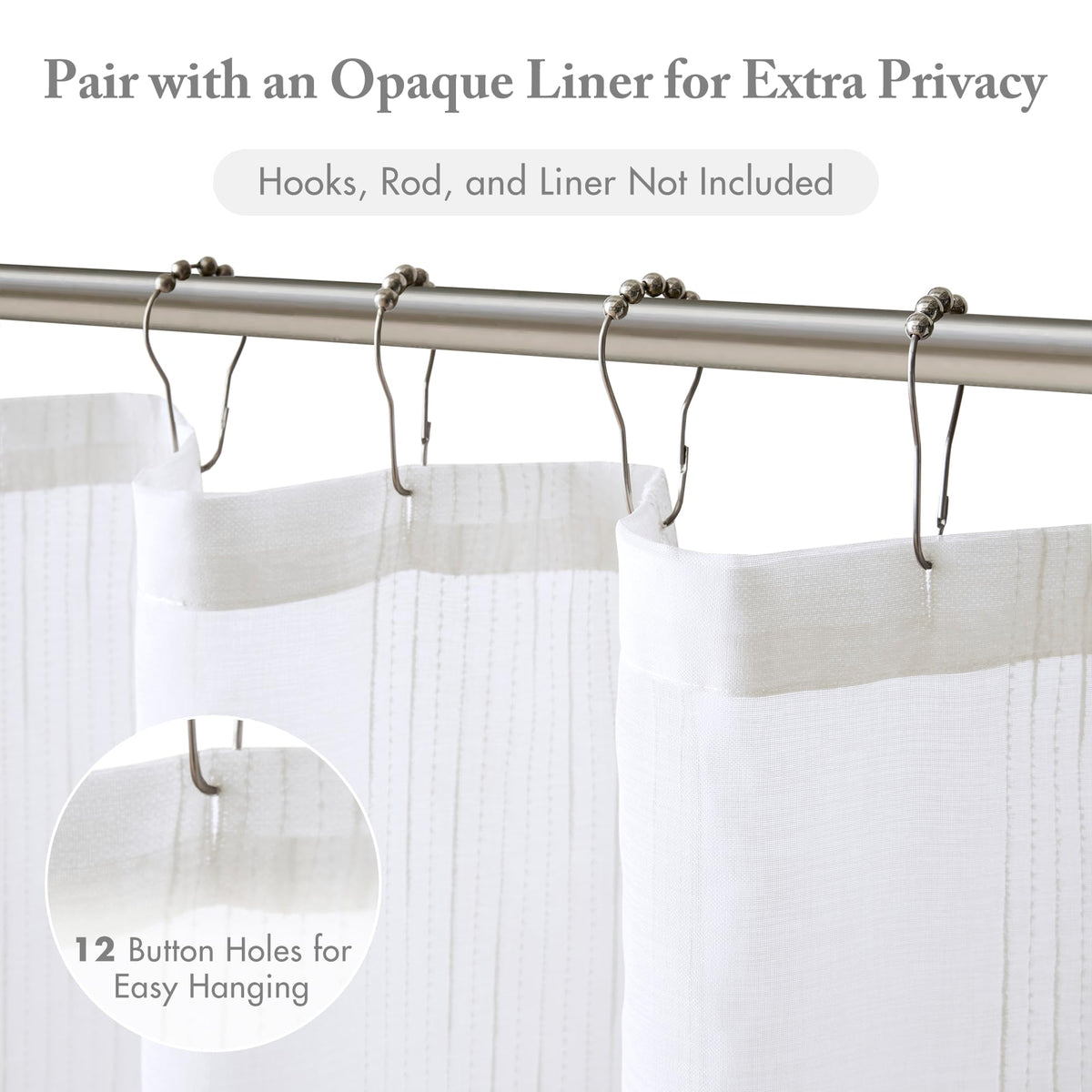 Anna 72x72 size fits standard showers for quick bathroom refresh.