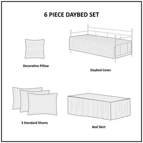 Madison Park daybed shams 20x26 coordinate with plush support.