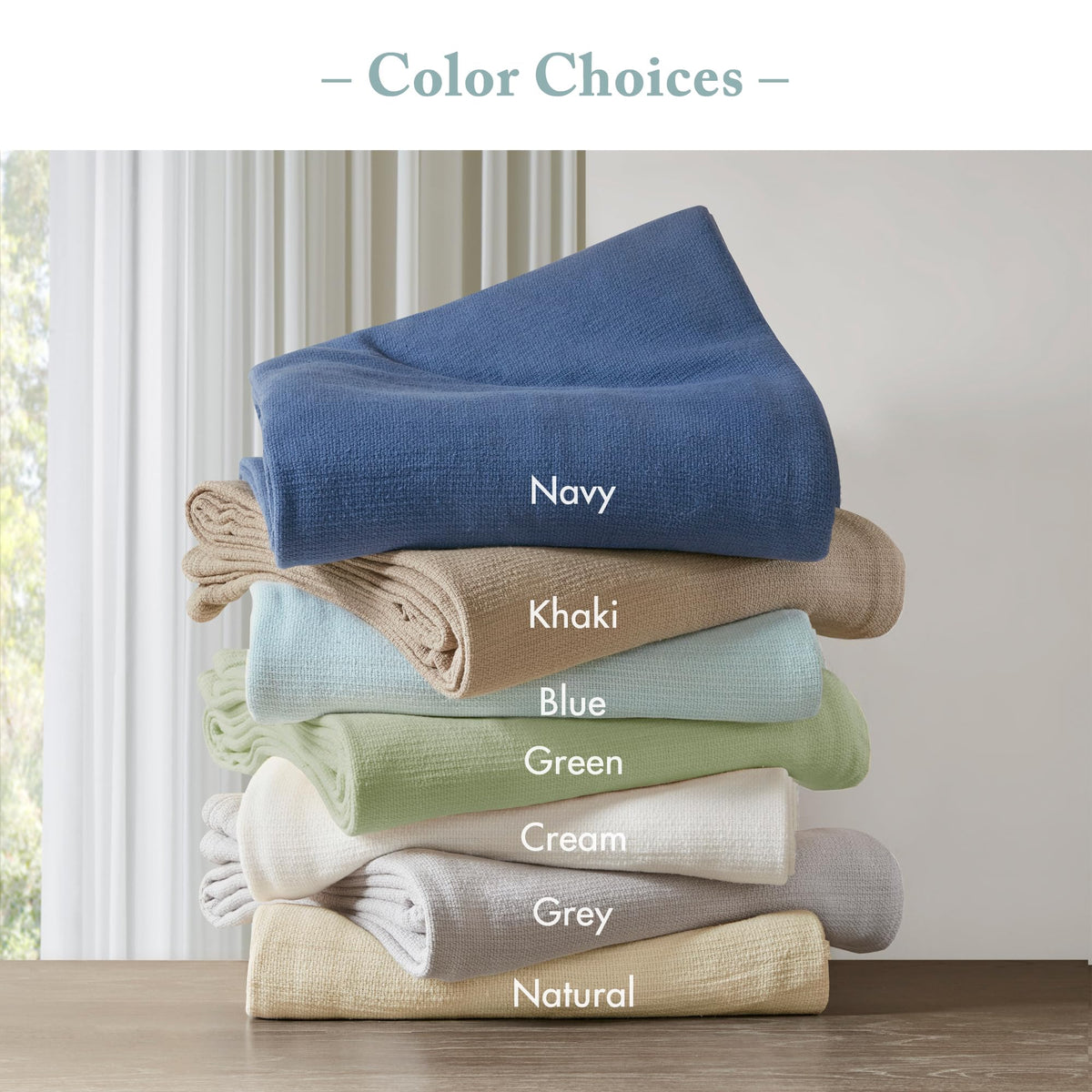 Madison Park Freshspun Basketweave Blanket care guidance on tag promotes easy maintenance.