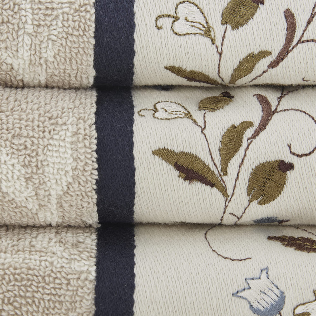 Madison Park Serene fingertip towels measure 12x18 for quick drying