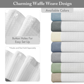 Madison Park Spa Curtain with 3M Scotchgard offers moisture management benefits.