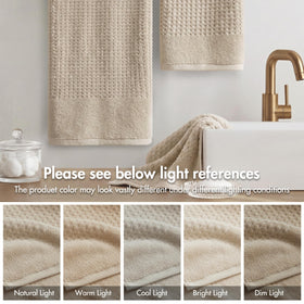 Quick-dry design of Madison Park Spa waffle towels keeps linens fresh