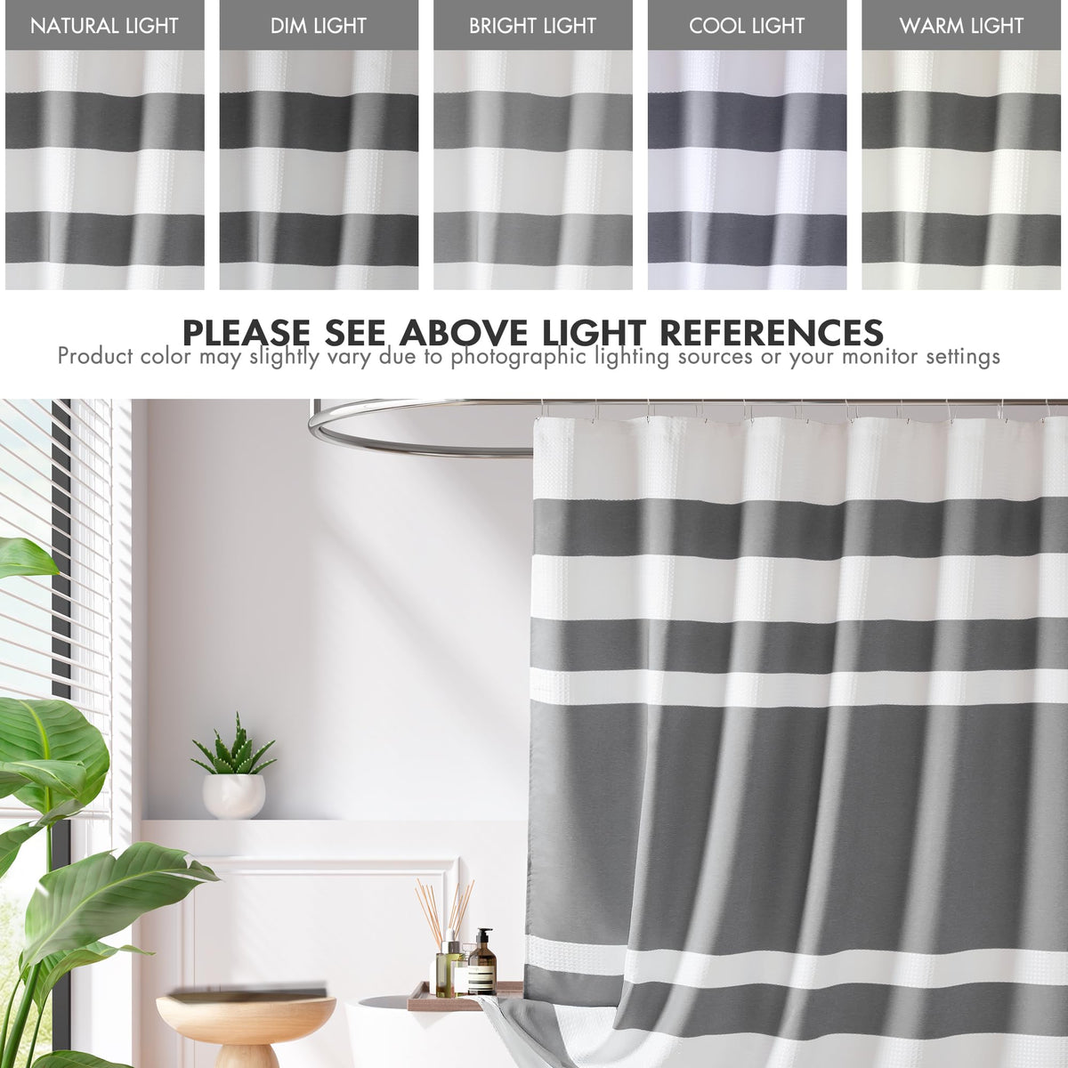 Madison Park Spa Curtain demonstrates privacy and spa-inspired style in a shower.