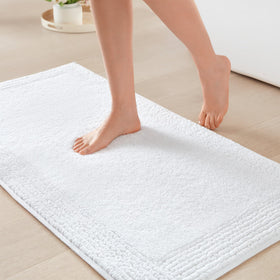 Madison Park Splendor bath rug front view with dense plush tufting for luxury bathroom comfort