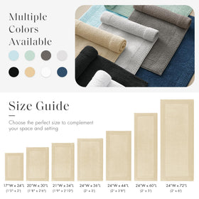 24x44 inch rug size reference fits standard bathroom layouts.