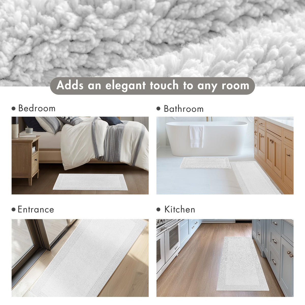 Madison Park Splendor care guidance shows easy vacuuming and gentle washing.