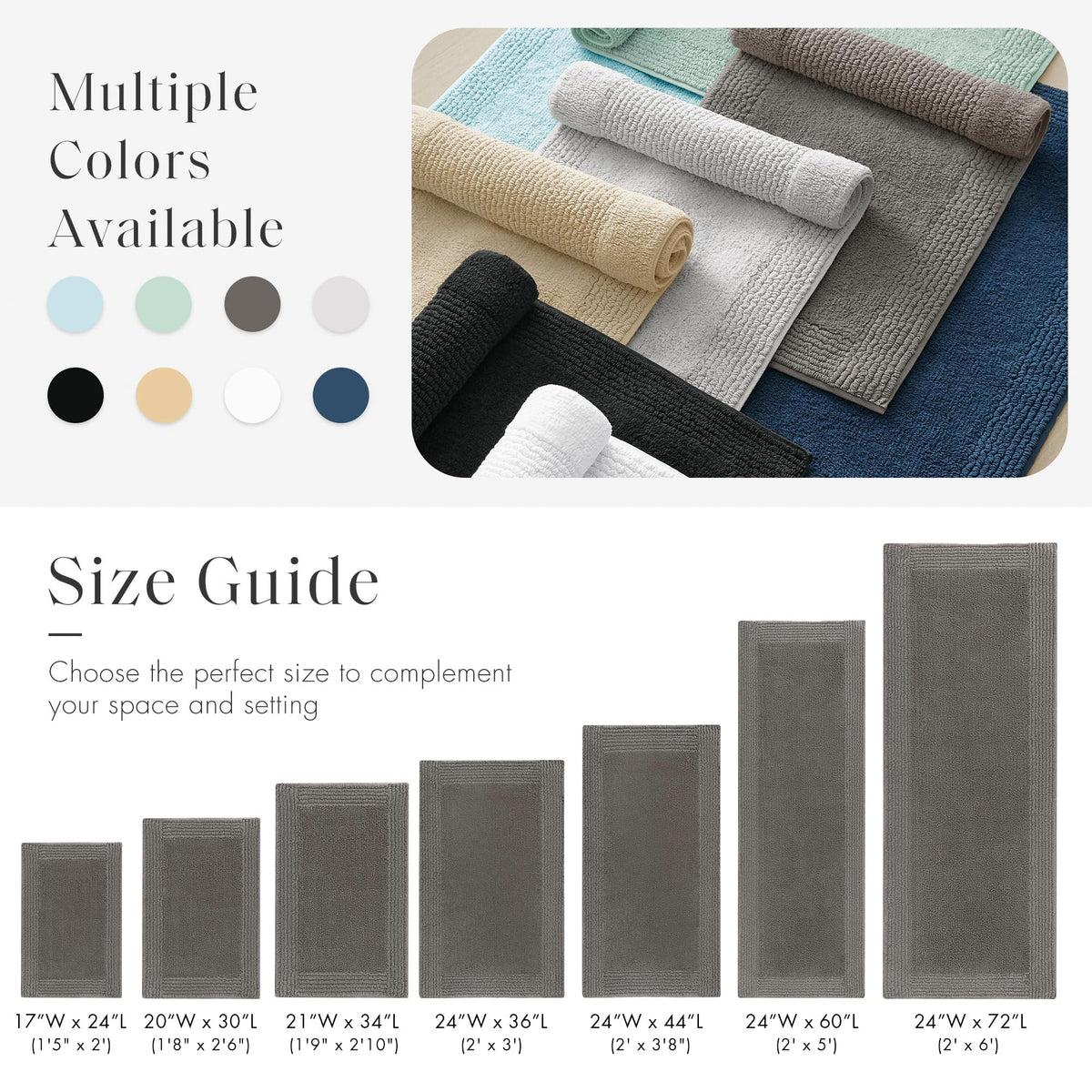 Madison Park Splendor quick-dry-absorbent rug helps stay dry after baths