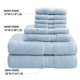 Close-up of Madison Park towels showing durable double-ply loops and reinforced hems.