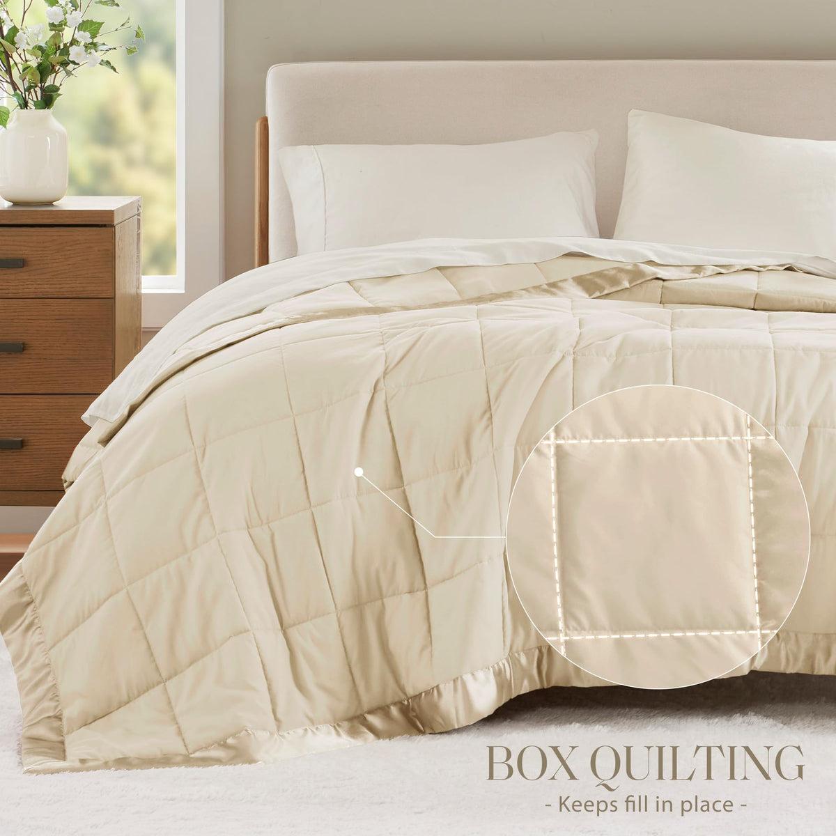 All-season Windom blanket portrayed as lightweight warmth for summer nights