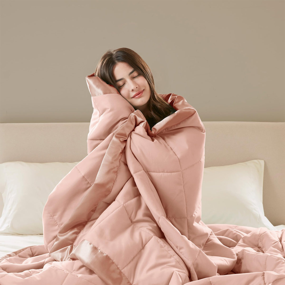 Box quilting design adds plush structure to the Windom blanket