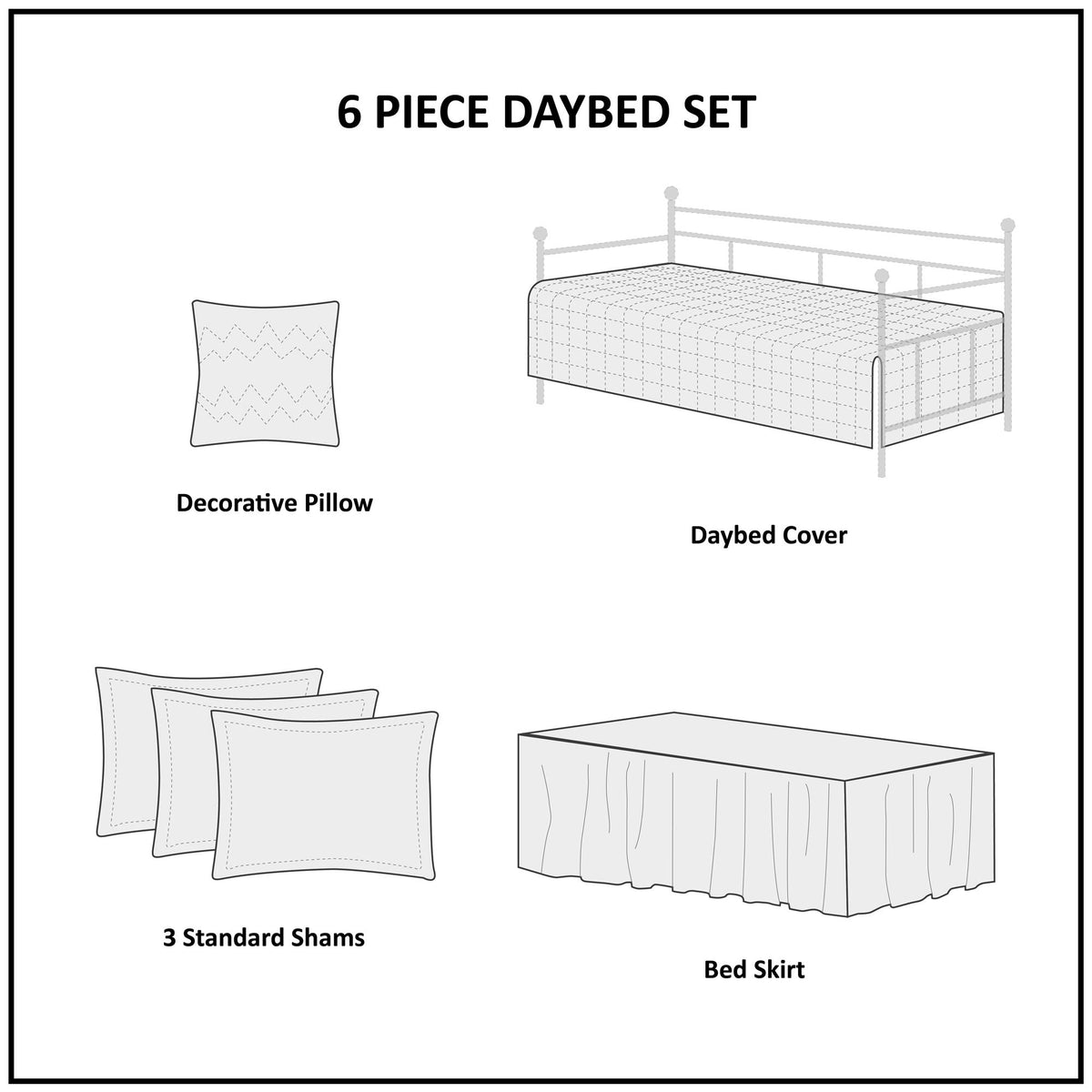 Madison Park Yosemite 75W x 39L daybed cover size fits twin layouts.
