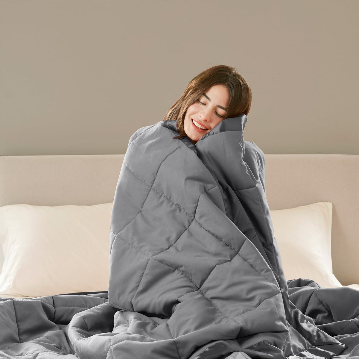 Madison Park Windom box quilting design adds subtle texture and structure.