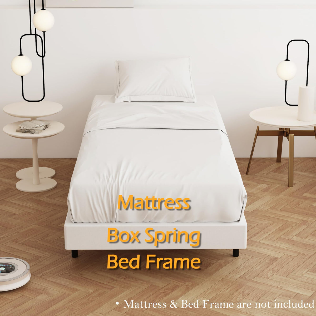 Maenizi twin box spring operates quietly for undisturbed nights