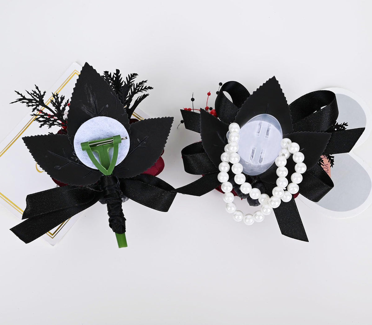 MAFELOE handmade roses with simulated pearls create timeless charm