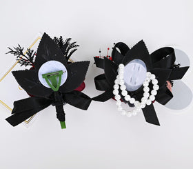 MAFELOE handmade roses with simulated pearls create timeless charm