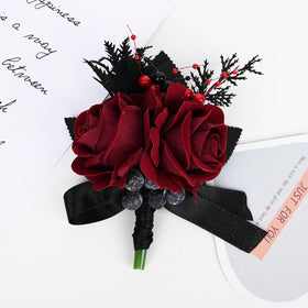 MAFELOE rose detail with leaves and ribbons for lifelike elegance