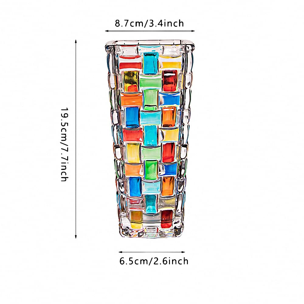 MAGCOLOR crystal vase close-up shows colorful weave reflecting light for celebrations.