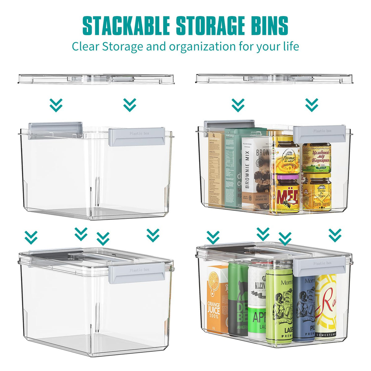 MAGDESIGNER latching lid keeps dust out while you store crafts.
