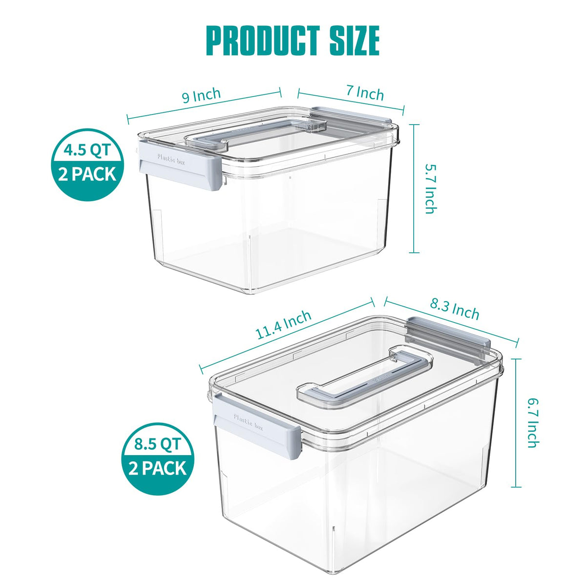 MAGDESIGNER portable handles make transporting bins to closets or garage effortless.