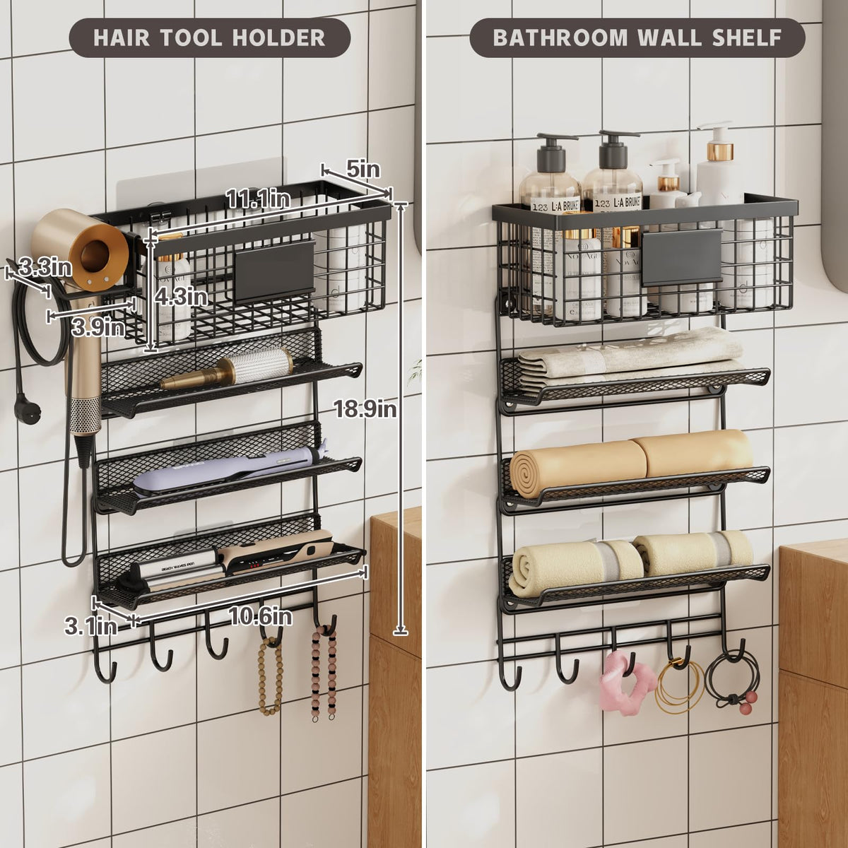 Magheo front basket with a DIY card slot adds personalized decoration.