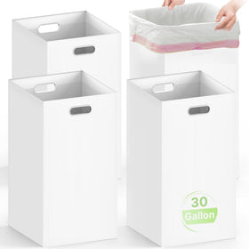 Magicheap 4-pack 30-gallon trash cans folded for compact storage after events