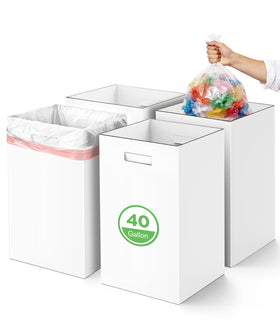 Magicheap 4-pack 40-gallon foldable trash cans for parties and events.
