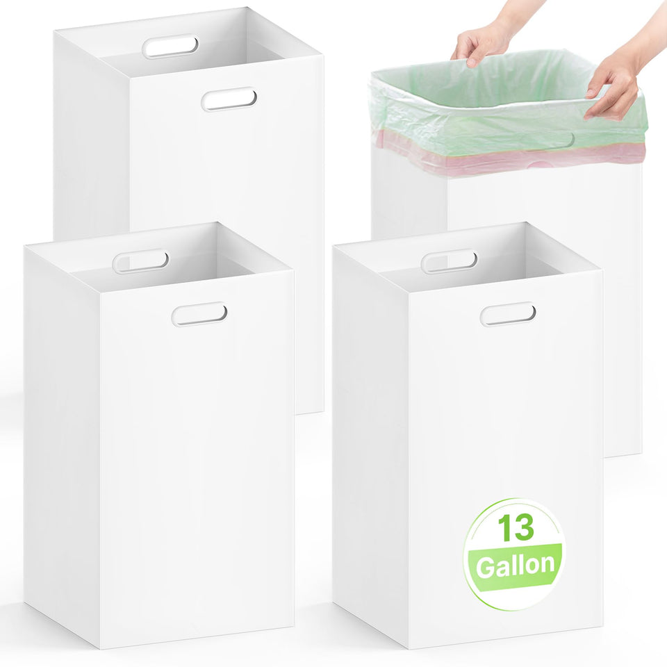 Magicheap four-pack disposable trash cans for parties, sturdy and portable.