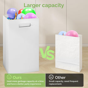 Magicheap corrugated cardboard trash can with waterproof film, weather-ready for outdoor gatherings.