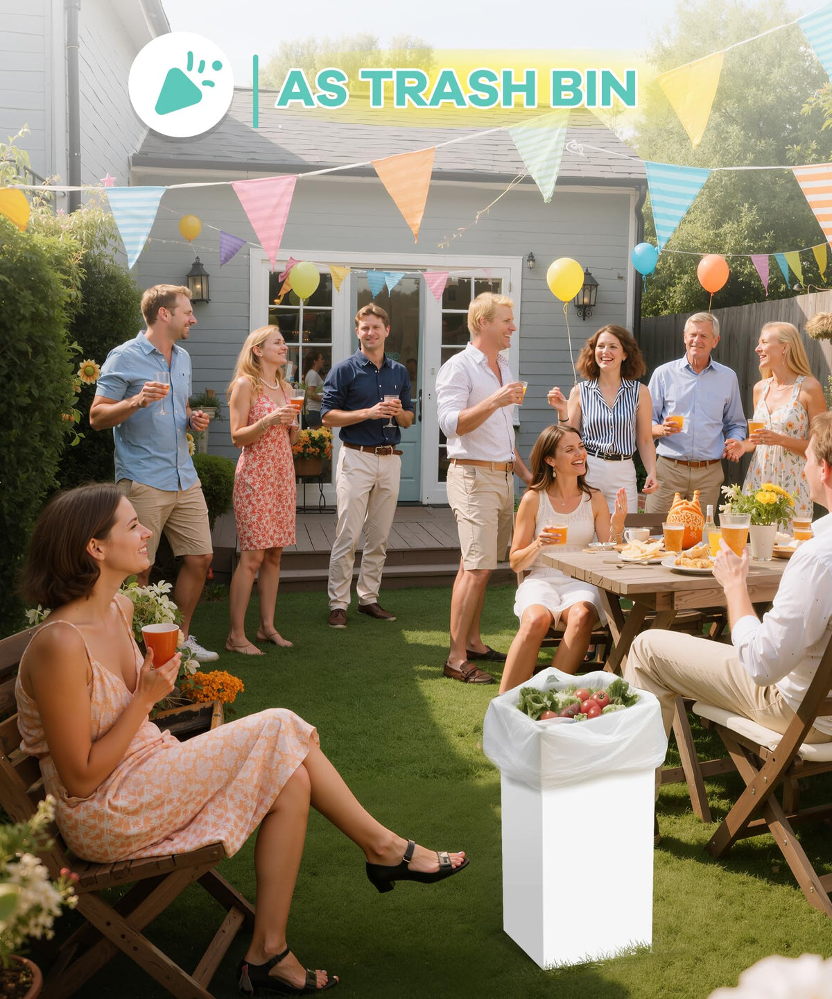 Magicheap outdoor camping trash bin ready for outdoor use